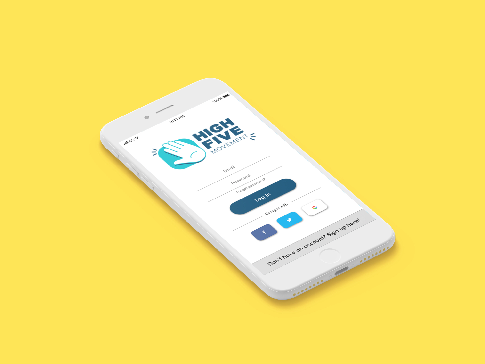 High Five Movement mobile app concept